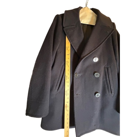 Vintage U.S. Navy Peacoat 100% Wool Est Cold War Early Vietnam As Is Please Read - Picture 5 of 16